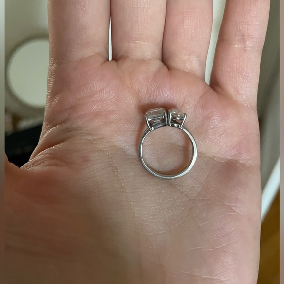 Moissanite Toi Et Moi Ring Size 5 - Picture 3 of 7